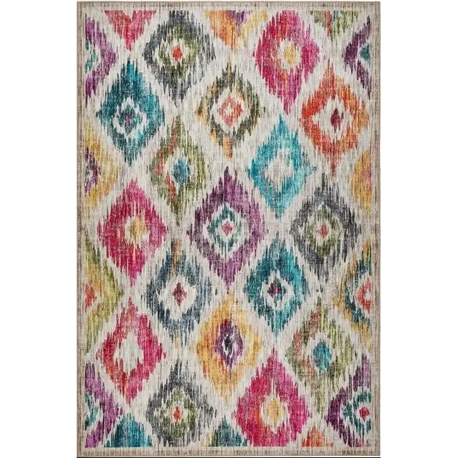 Eco-Washable Multicolour Rug Moroccan Design - 120X185 cm - Rugs