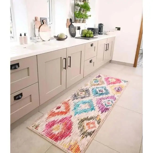 Eco-Washable Multicolour Rug Moroccan Design - Rugs