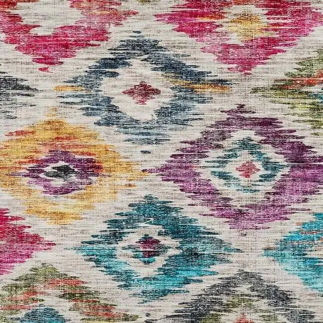 Eco-Washable Multicolour Rug Moroccan Design - Rugs