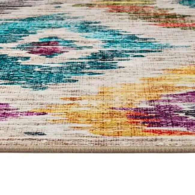 Eco-Washable Multicolour Rug Moroccan Design - Rugs
