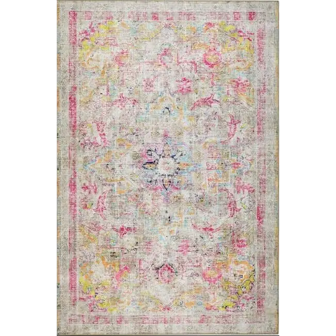 Eco-Washable Multicolour Rug Vintage Design - 120X185 cm - Rugs