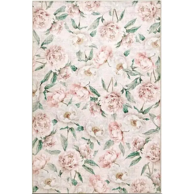 Eco-Washable Rug Flower Design - 120X185 cm / Pink - Rugs