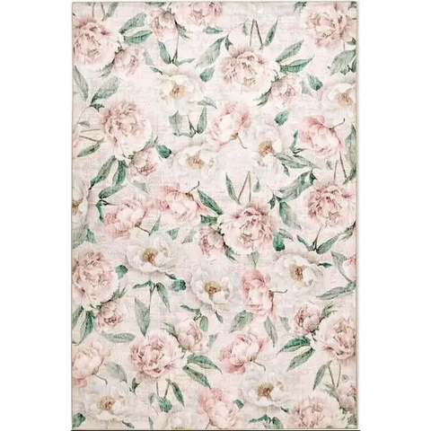 Eco-Washable Rug Flower Design - 120X185 cm / Pink - Rugs