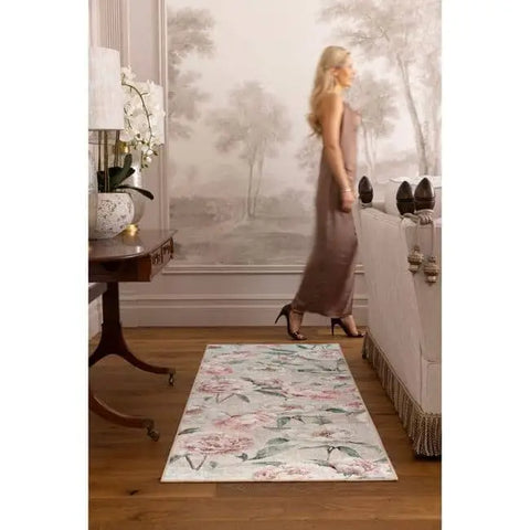 Eco-Washable Rug Flower Design - Rugs