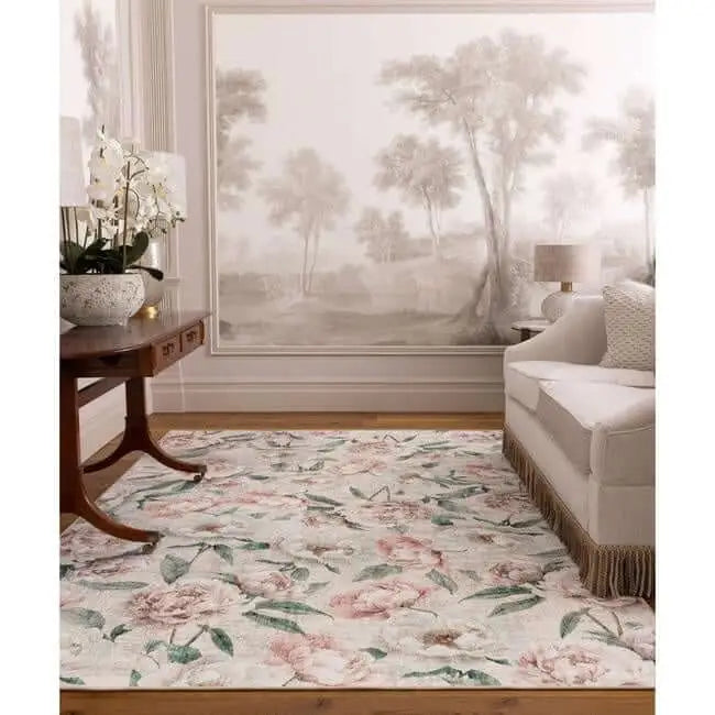 Eco-Washable Rug Flower Design - Rugs