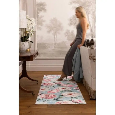 Eco-Washable Rug Flower Design - Rugs