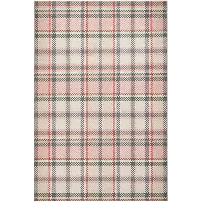 Eco-Washable Rug Tartan Design - 120X185 cm / Pink - Rugs