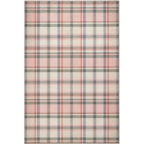 Eco-Washable Rug Tartan Design - 120X185 cm / Pink - Rugs