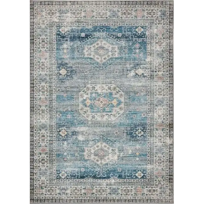 Eco-Washable Rug Vintage Design - 120X170 cm / Blue - Rugs