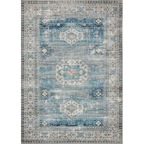 Eco-Washable Rug Vintage Design - 120X170 cm / Blue - Rugs