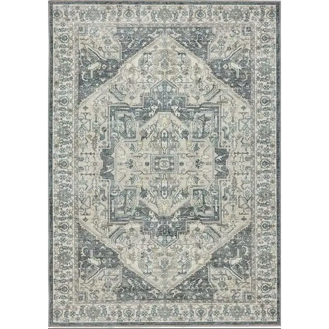Eco-Washable Rug Vintage Design - 120X170 cm / Grey - Rugs