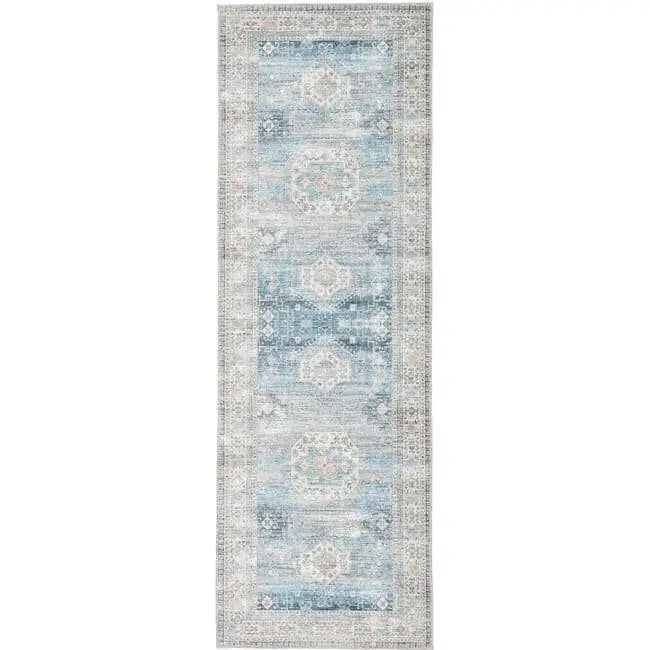 Eco-Washable Rug Vintage Design - 67X200 cm / Blue - Rugs