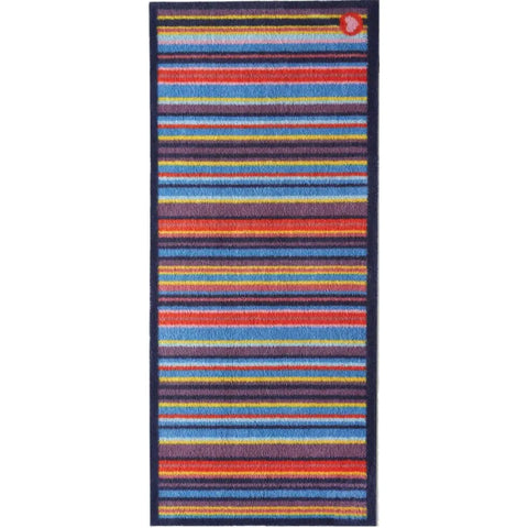 Eco-Washable Striped Mat Multicolour - 65X150 cm / Multicolour Striped - Rugs