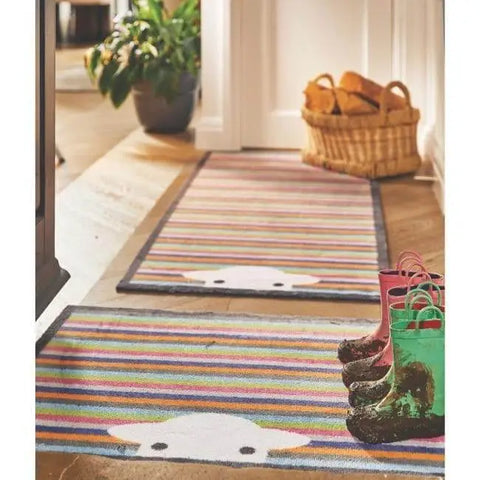 Eco-Washable Striped Mat Multicolour - Rugs