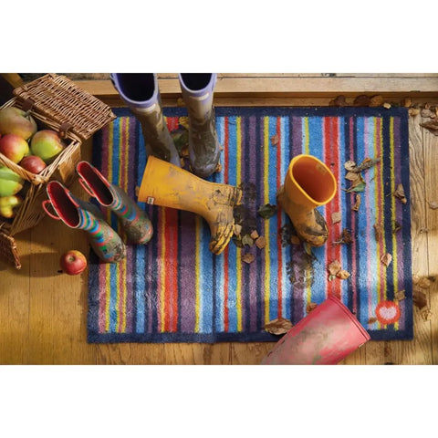 Eco-Washable Striped Mat Multicolour - Rugs