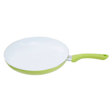 Ecocook 30cm lime green frying pan with ceramic non-stick coating and matching handle for easy cooking