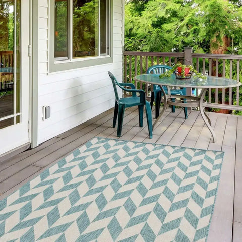 Ecology Outdoor Rug Aqua | 600Aq - Rugs