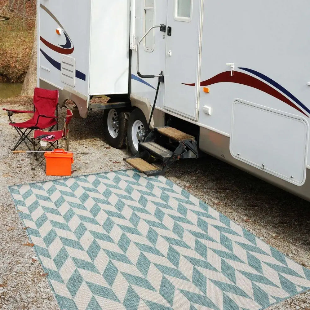 Ecology Outdoor Rug Aqua | 600Aq - Rugs