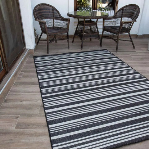 Ecology Outdoor Rug Black | 300bl - Rugs