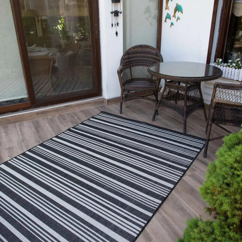 Ecology Outdoor Rug Black | 300bl - Rugs