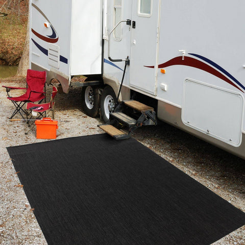 Black textured ecology outdoor rug designed for durability and style in outdoor spaces ecology outdoor rug black