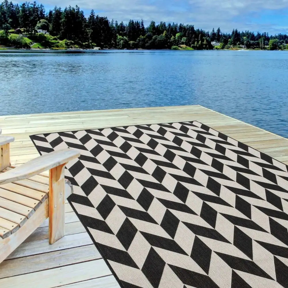 Ecology Outdoor Rug Black | 600Bl - Rugs