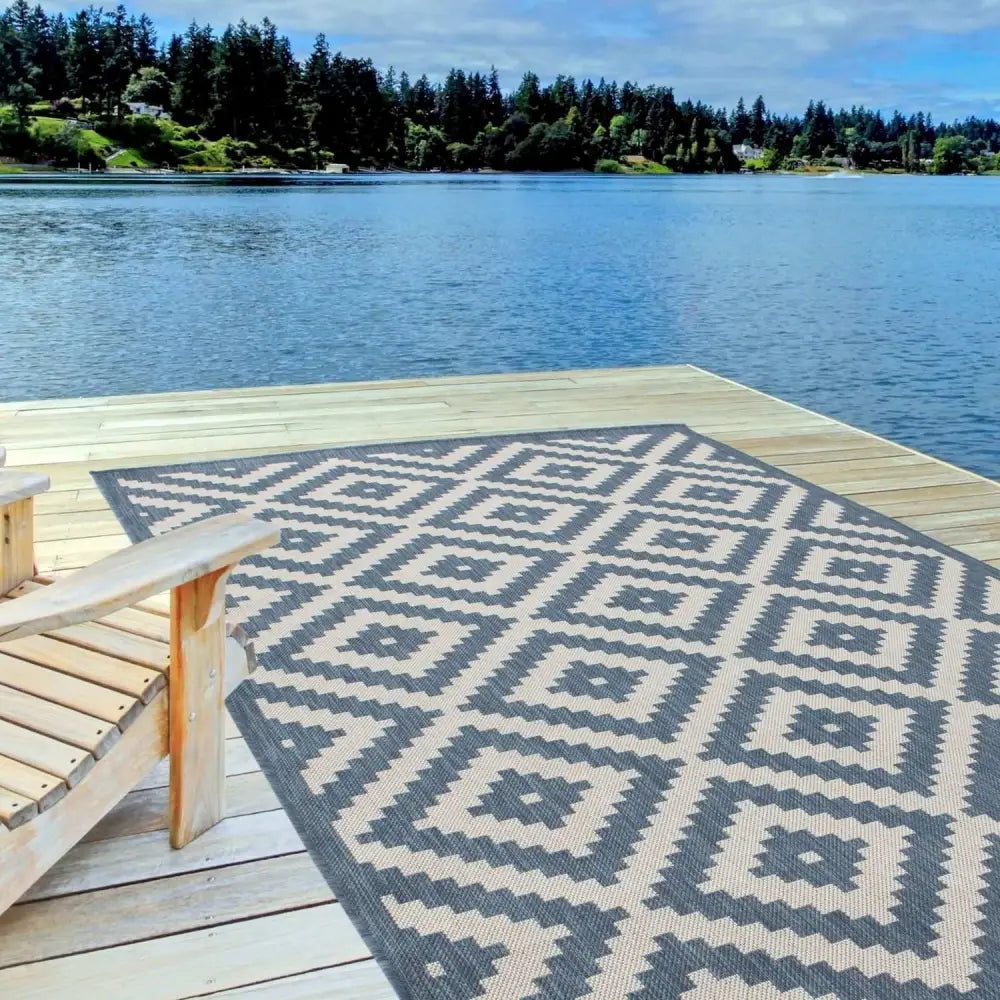 Ecology Outdoor Rug Blue| 100blu - Rugs