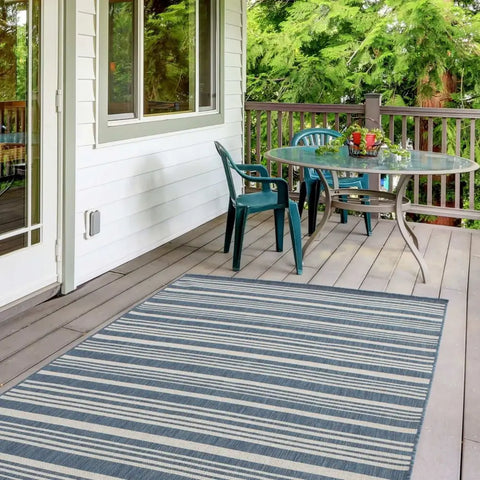 Ecology Outdoor Rug Blue | 300blu - Rugs