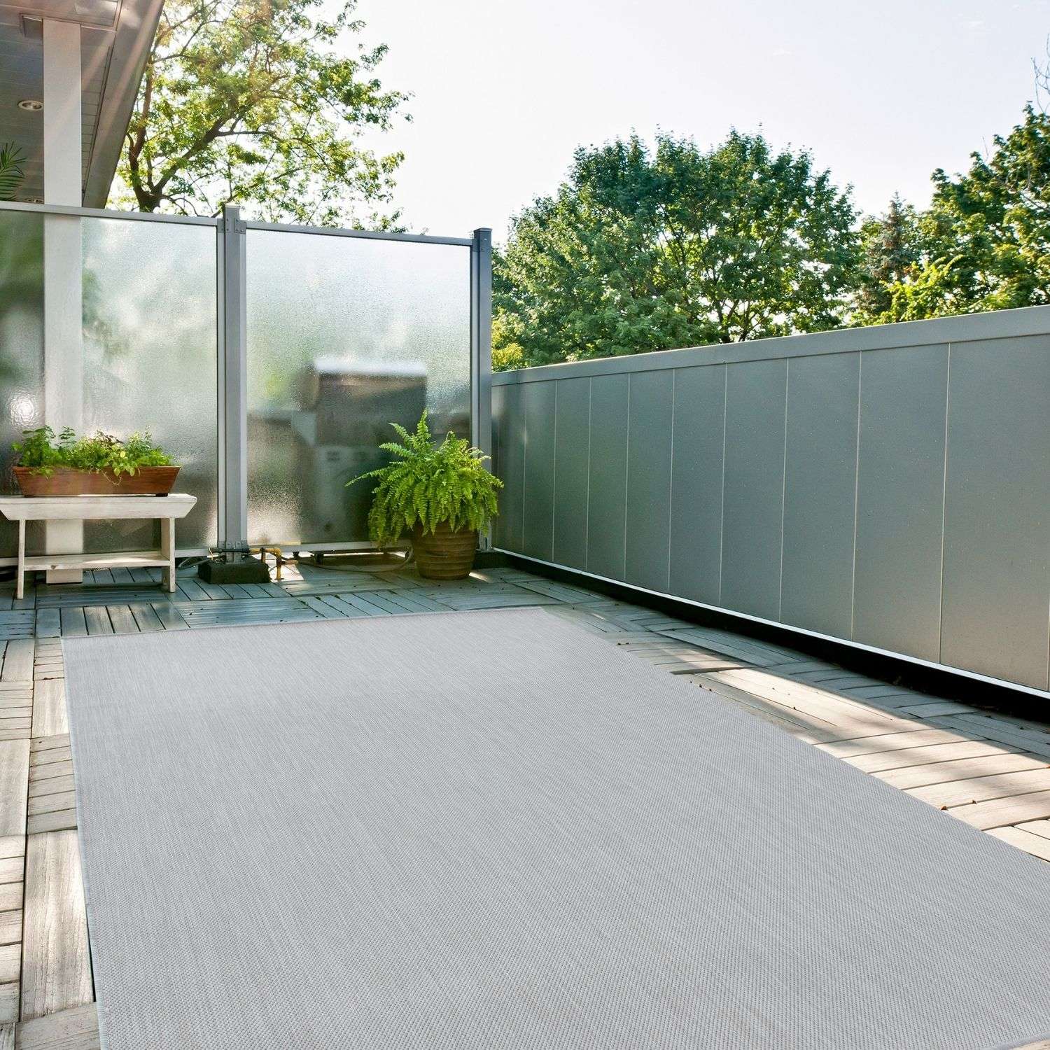 Gray textured ecology outdoor rug grey made from durable 500g material perfect for outdoor use