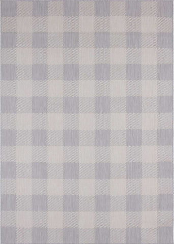 Gray and off-white checkered ecology outdoor rug grey with woven texture perfect for outdoor use
