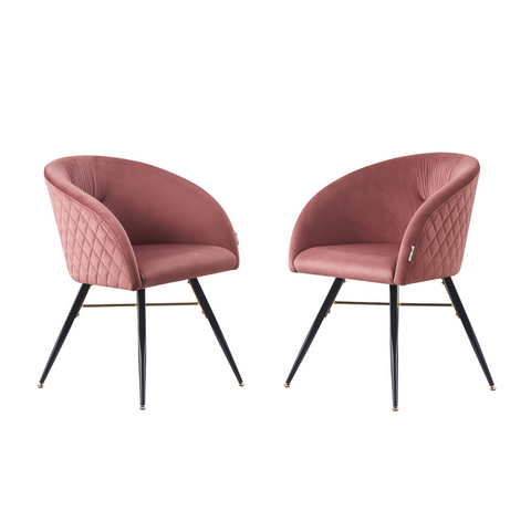 Vittorio LUX Velvet Dining Chair with Metal Legs - Perfect for Dining Room Living Room
