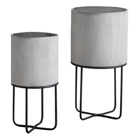 Eda Planter Set of 2 in Metal - planter