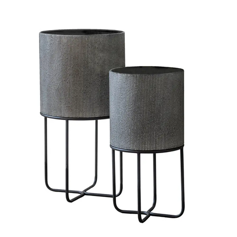 Eda Planter Set of 2 in Metal - planter