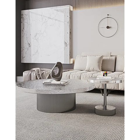 Eirik Coffee Table & Side Table Marble & Acrylic