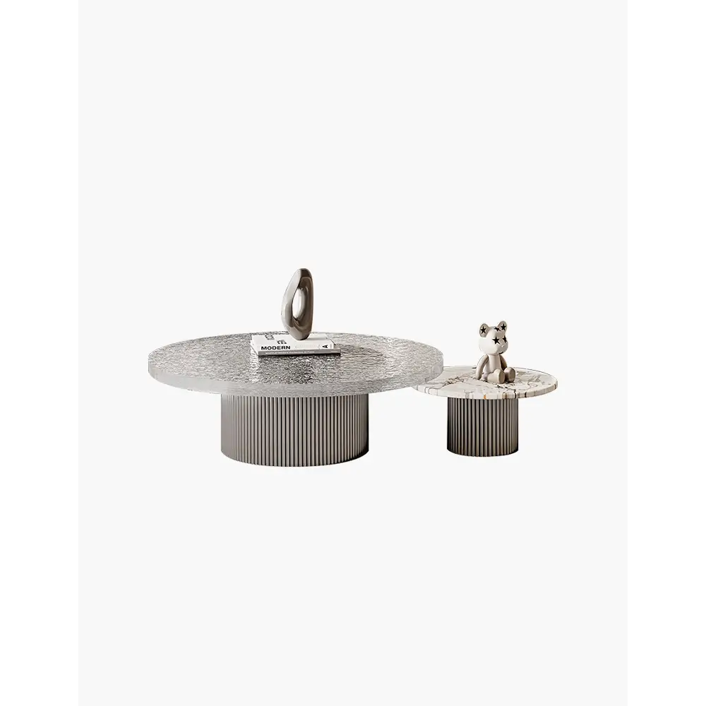 Eirik Coffee Table & Side Table Marble & Acrylic