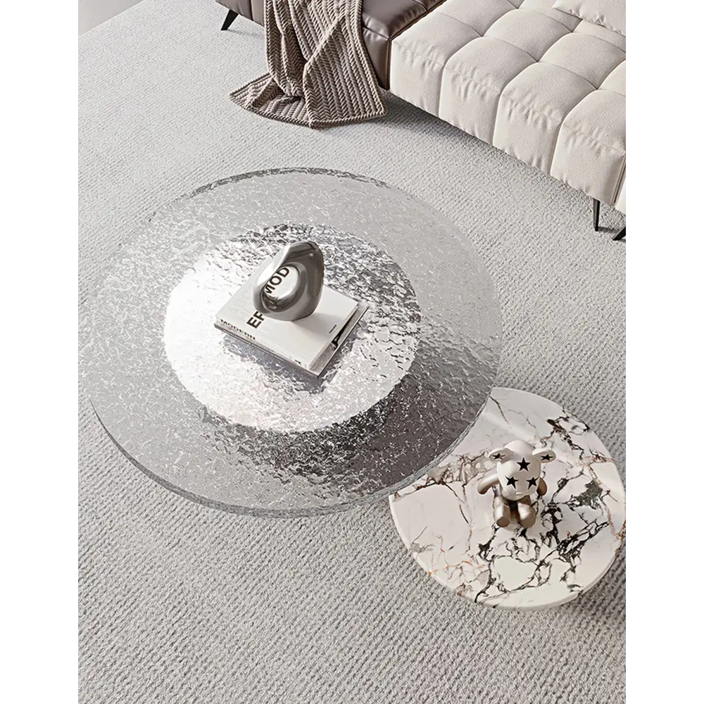 Eirik Coffee Table & Side Table Marble & Acrylic