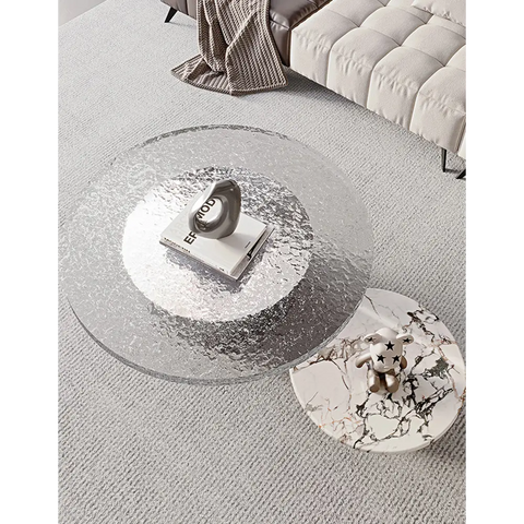 Eirik Coffee Table & Side Table Marble & Acrylic