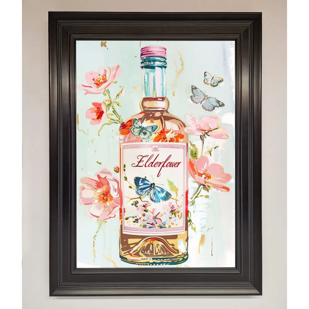 Elderflower Wine Framed Wall Art - A1 (59.4 x 84.1 cm) / Matt Black - Framed Print