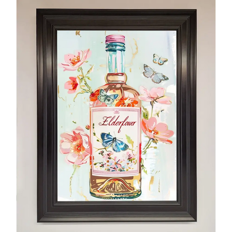 Elderflower Wine Framed Wall Art - A1 (59.4 x 84.1 cm) / Matt Black - Framed Print