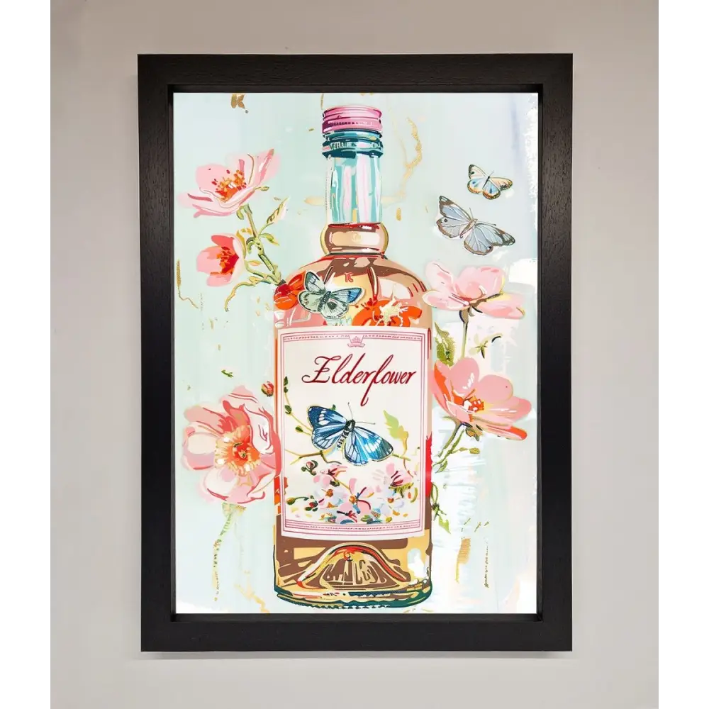 Elderflower Wine Framed Wall Art - A3 (29.7 x 42 cm) / Black - Framed Print