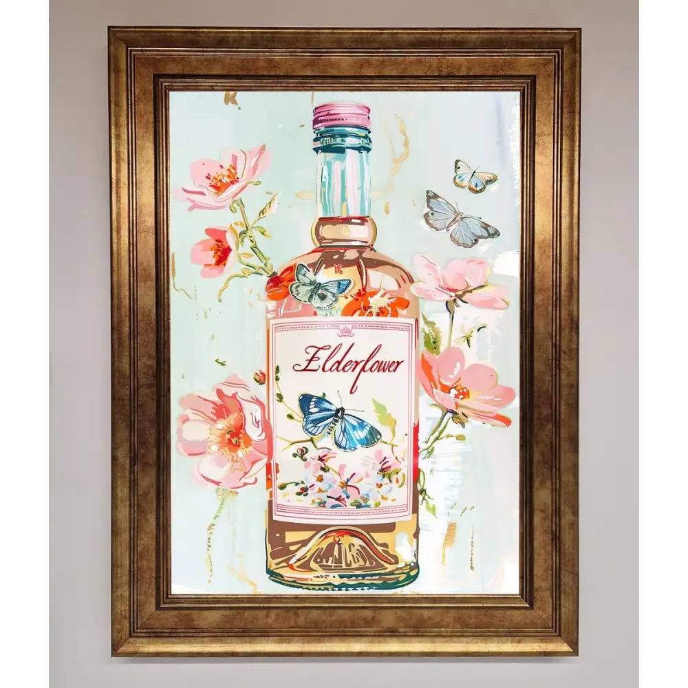 Elderflower Wine Framed Wall Art - B0 (100 x 141 cm) / Bronze - Framed Print