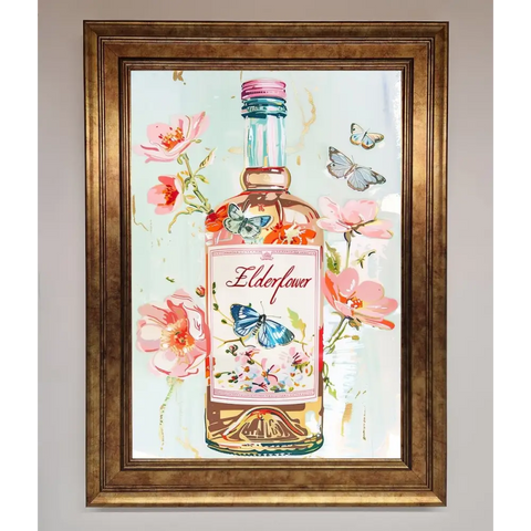 Elderflower Wine Framed Wall Art - B0 (100 x 141 cm) / Bronze - Framed Print