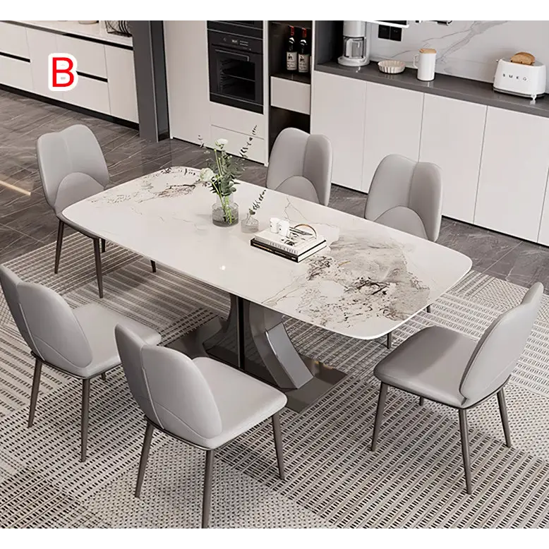 Elena Dining Table Marble - 130cm / B - Dining Table