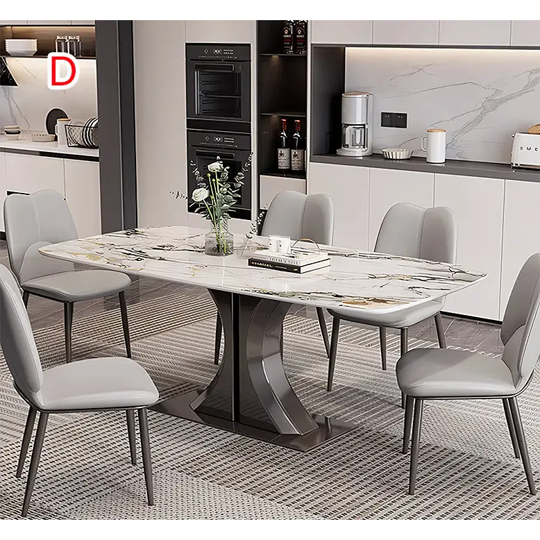 Elena Dining Table Marble - 130cm / D - Dining Table
