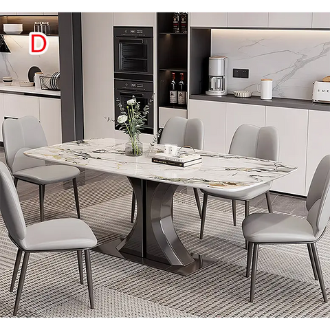 Elena Dining Table Marble - 130cm / D - Dining Table