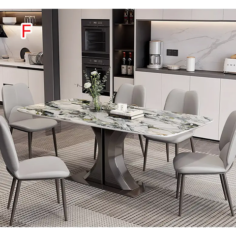 Elena Dining Table Marble - 130cm / F - Dining Table