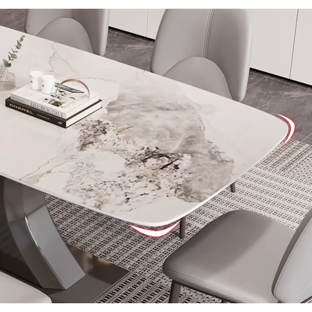 Elena Dining Table Marble - Dining Table