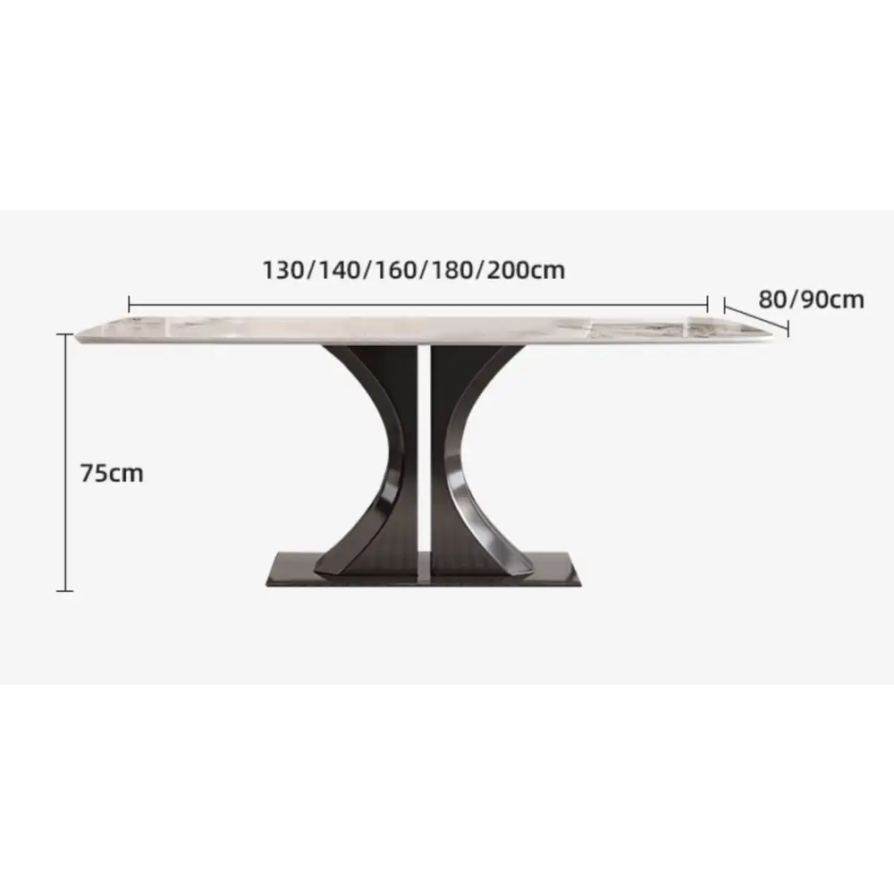 Elena Dining Table Marble - Dining Table