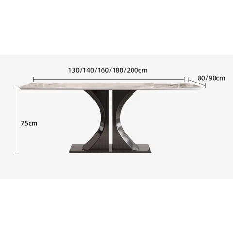 Elena Dining Table Marble - Dining Table