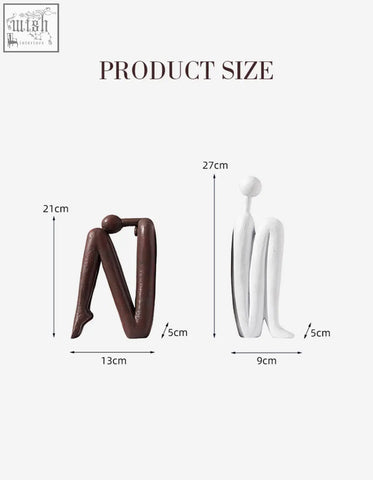 Brown and white resin eleni bookends with smooth curves and stylized limbs perfect for shelves decorative use and offer financing